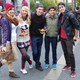 The Thingamavlogs team with a fan.